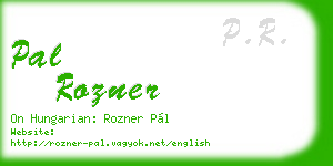 pal rozner business card